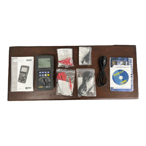 New AEMC 8220 Single Phase Power Quality Meter Probes Leads Software Carry Bag New 2130.90 - Product Image