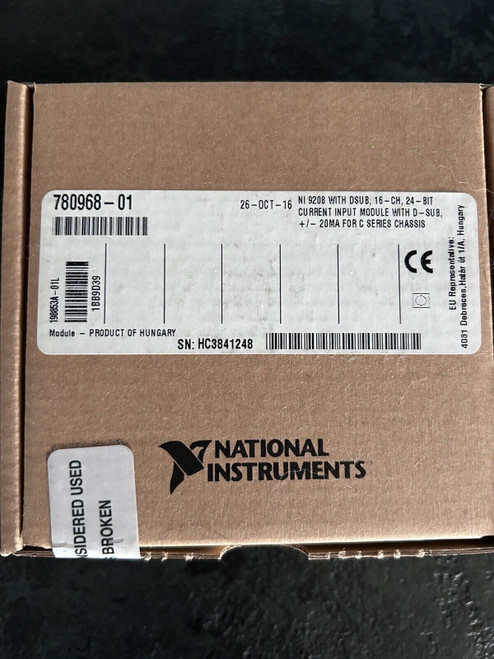 Used National Instruments NI 9208 Current Input Module FOR NI-9208 USED FREE SHIP - Product Image