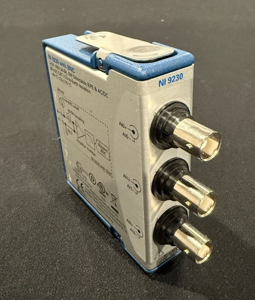 Used NI 9230 C-Series Module. 3 CH, 12.8 kSsch, - 30V, Sounds and Vibration Input 784396-01 - Product Image