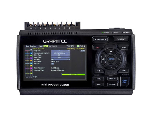 New Graphtec GL260 - Midi Data Logger 10 Channels, 4.3in TFT Display - Product Image
