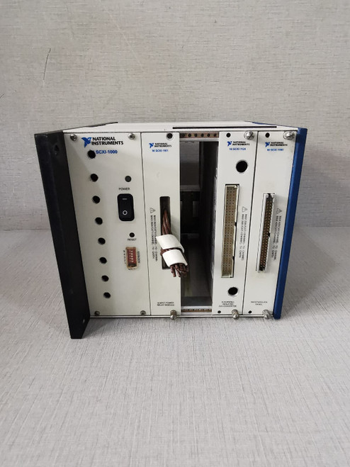 Used NATIONAL INSTRUMENTS SCXI-1000 SCXI-1161 SCXI-1124 SCXI-1180 PLC MODULE 181445M-01 - Product Image