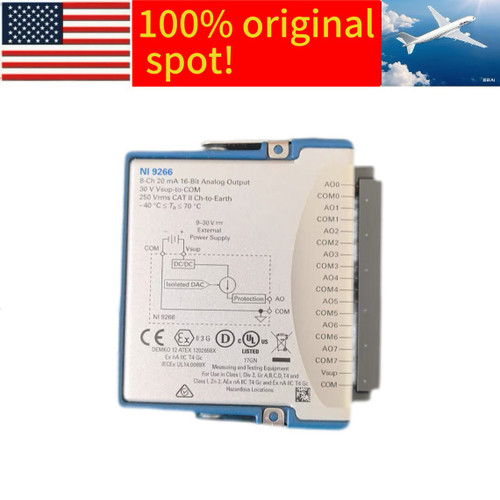 New NI 9266 Current Output Module NI 9266 New 785046-01 Bolt terminal - Product Image