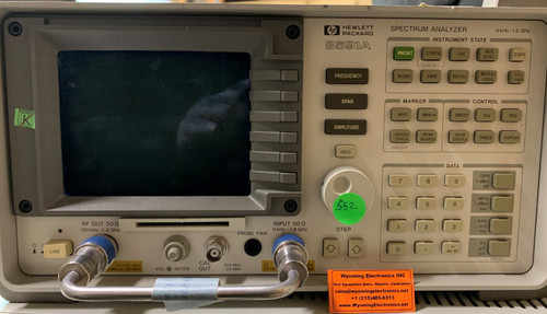 Used Hewlett Packard 8591A 9 kHz to 1.8GHz Spectrum Analyzer  Options 021 , 103 - Product Image