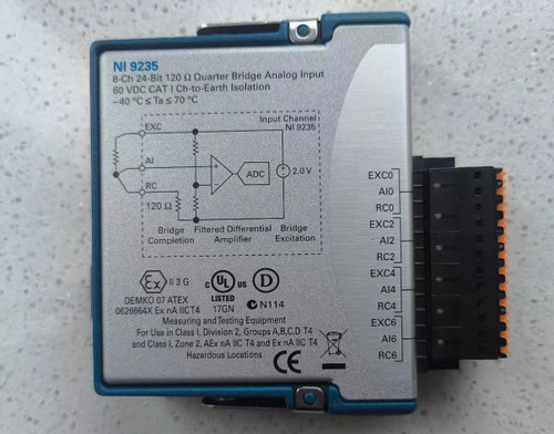 Used National Instruments NI 9235 cDAQ Strain  Bridge Input Module Test passed - Product Image