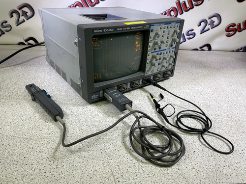 Used LeCroy 9304AM Quad 4 Channel 200MHz Digital Oscilloscope w AP015 Current Probe - Product Image