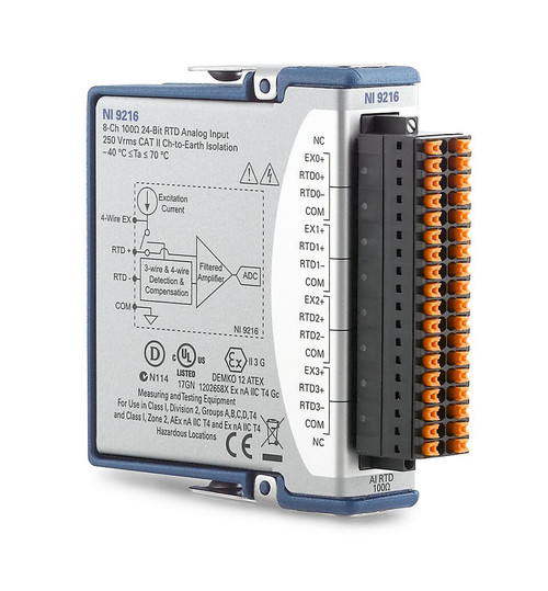 New NEW - National Instruments NI 9216 cDAQ Temperature  RTD Input Module Spot NI-9216 - Product Image