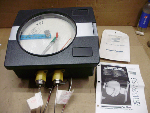 New Partlow RF15 RFH15-79-15-15 Dual Temperature 24 Hour Chart Recorder, 0-350 Degre - Product Image