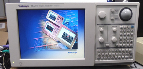 Used TEKTRONIX TLA715 LOGIC ANALYZER  2xTLA7AA4DS MODULES duo monitor - Product Image