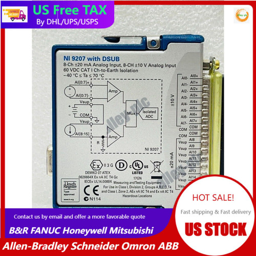 New US Free TAX NEW National Instruments NI-9207 NI 9207 Analog Input Module  - Product Image