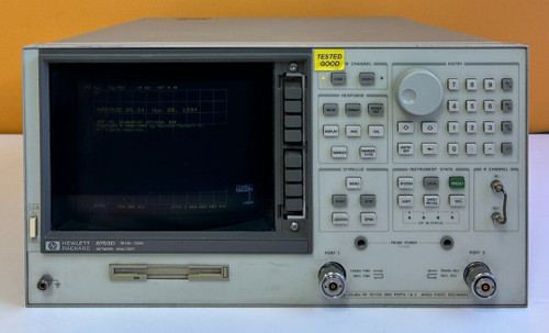 Used HP Agilent 8753D-010 30 kHz to 3 GHz, -85 to 10 dBm, Network Analyzer. Tested - Product Image