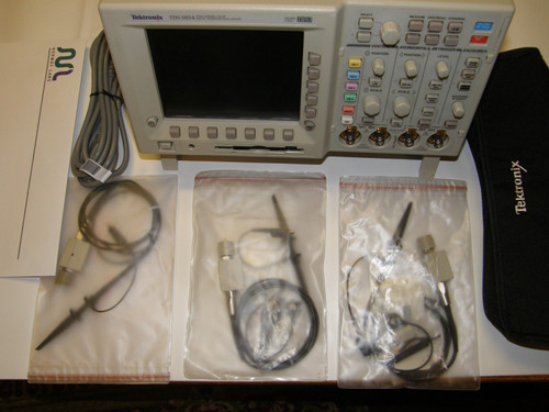 Used TEKTRONIX TDS3054 OSCILLOSCOPE 500MHZ 5.0 GS wTDS3TRG TDSFFT PROBES CALCERT.  - Product Image