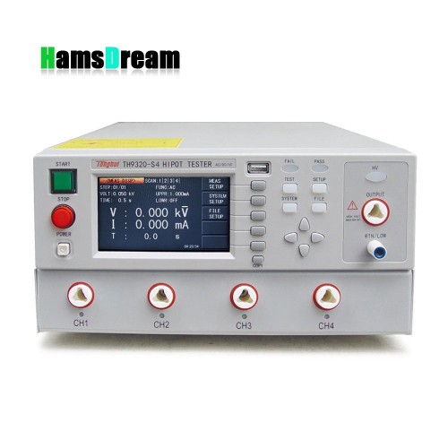 New TH9320-S4 4-Channel ACDC Hi-Pot Tester Voltage Withstand Insulation Tester  - Product Image