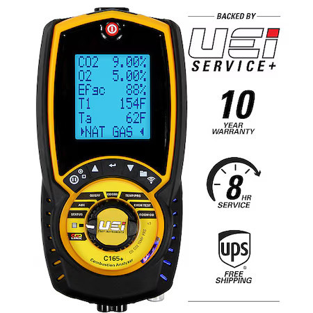 New Uei Test Instruments C165Kit Combustion Analyzer, 32To113f, 21 VVo2 C165+KIT - Product Image