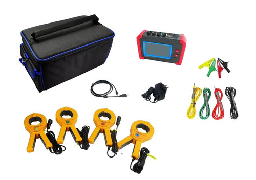 New Power Quality Meter Analyzer with 5-inch Touch Screen 4 PCS 1000A Current Clamp 202501151402 - Product Image
