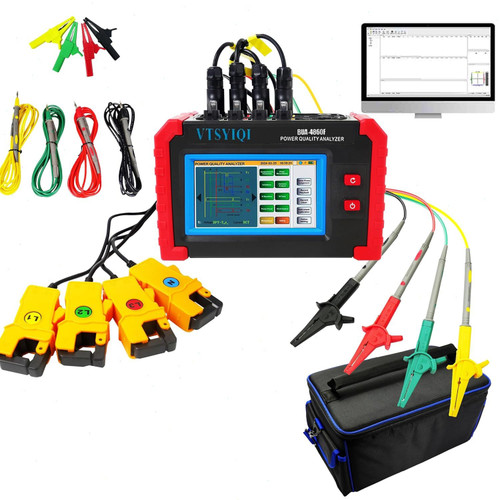New 3 Phase Power Quality Meter with Current Clamp 10mA10.0A CT Size 17mmX18mm - Product Image
