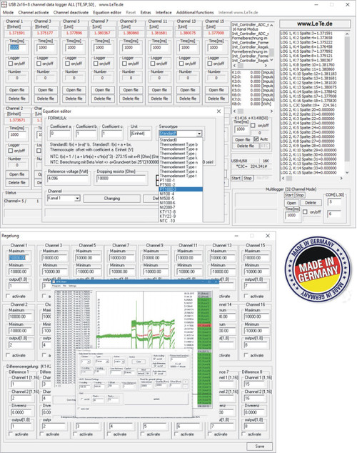 New Multichannel 32-channel data logger, temperature logger, thermocouple 0791732675078_aio24-com - Product Image