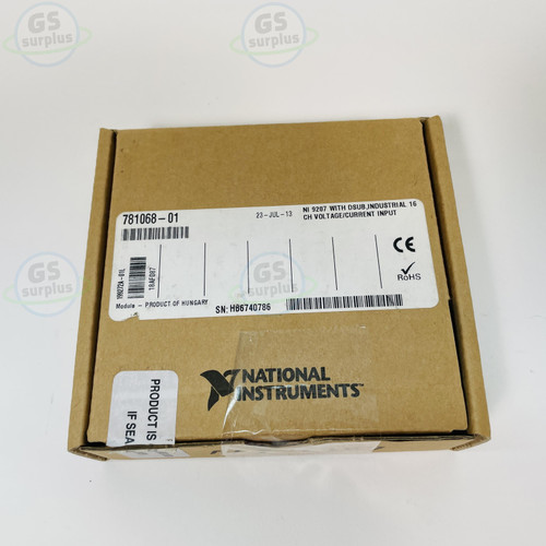 New New NATIONAL INSTRUMENTS NI 9207 With DSUB, 16 Ch VoltageCurrent Input 781068-0 NI 9207_i5j0s3k7 - Product Image