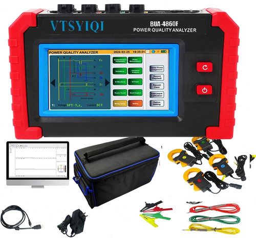 New 3 Phase Power Quality Meter with Current Clamp Range 0.10A100A CT Size ?40mm Power Quality Analyzer - Product Image