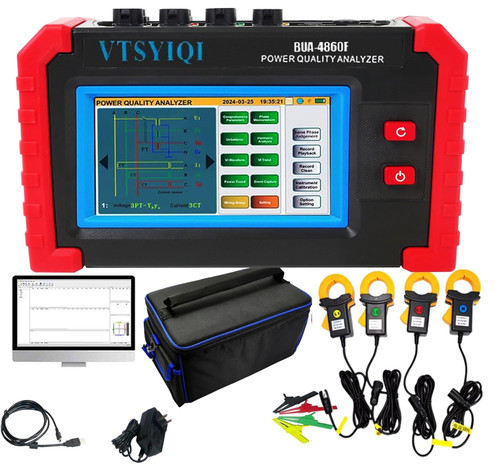 New 3 Phase Power Quality Analyzer with Current True RMS 0.10A100A CT Size ?40mm 202501151055 - Product Image
