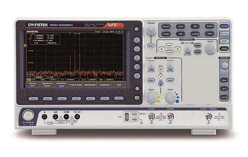 New GW Instek MDO-2202EX 200MHz Oscilloscope 2-CH DSO Spectrum Analyzer AWG DMM - Product Image