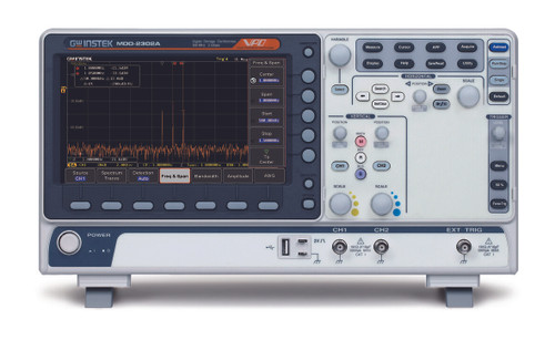 New GW Instek MDO-2302A Oscilloscope 300MHz DSO 2GSs Spectrum Analyzer 2-Channels - Product Image