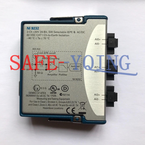 Used 1X USED NI-9232 NI 9232 C Series Sound and Vibration Input Module  - Product Image