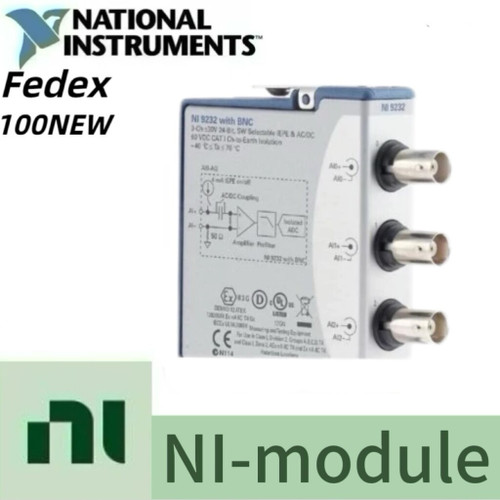 New NI 9232 3- Channel - 30 V, 24 Bit Module new in box 784397-01 bnc ni-9232 - Product Image