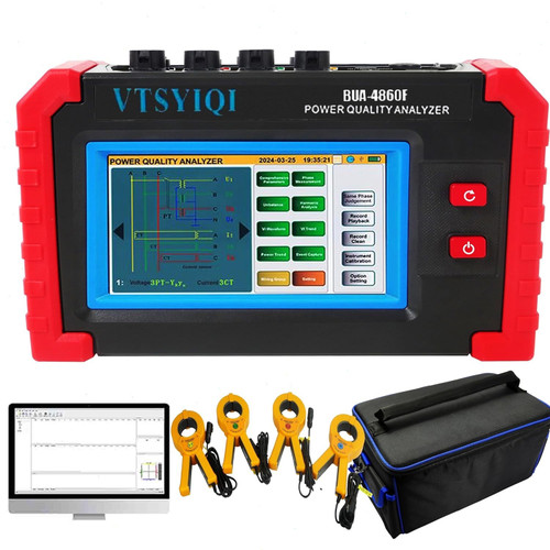 New 3 Phase Power Quality Meter with Current Clamp Range 1.0A1000A CT Size ?50mm Power Quality Analyzer - Product Image