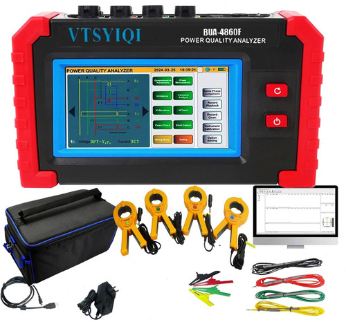 New Portable Power Quality Analyzer with 1.0A1000A Record Waveform and Parameter - Product Image
