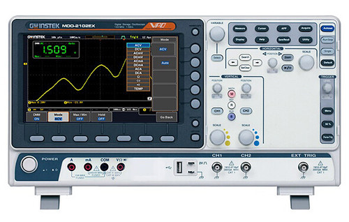 New GW Instek MDO-2104EX 100MHz Oscilloscope 4-CH DSO Spectrum Analyzer AWG DMM - Product Image