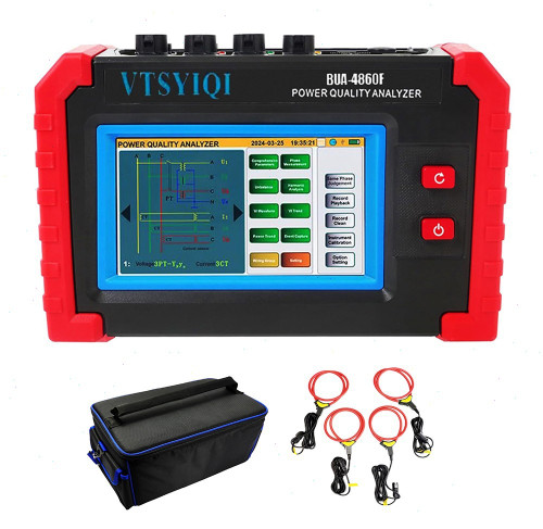 New Power Quality Analyzer with Current Clamp Range 10A6000A Phasor Diagram Display 202601072058 - Product Image