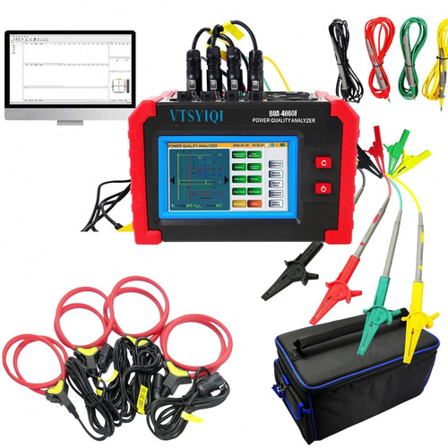 New 3-Phase Power Quality Analyzer with Current Clamp 10A6000A and Screenshot Save - Product Image