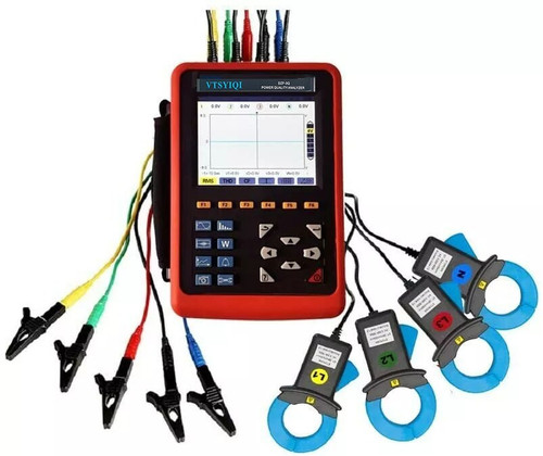 New 3 Phase Power Quality Analyzer Power Energy Meter with 4PCS Round Current Sensor 10369963 - Product Image