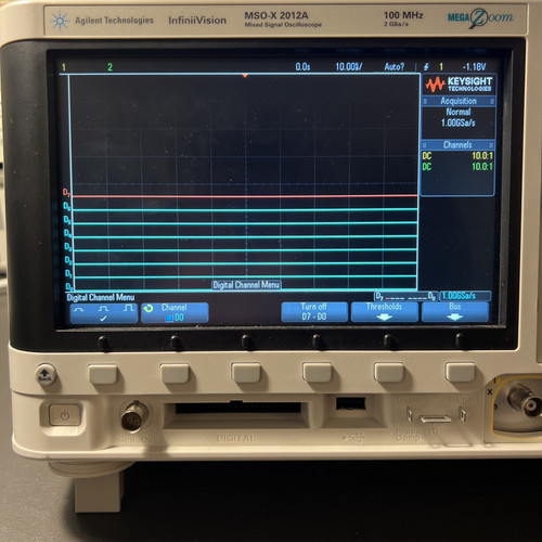 Used KeysightAgilent MSO-X 2012A Oscilloscope 100MHz, With 8-Channel MSO And Probe - Product Image