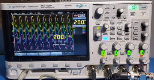Used Agilent Keysight MSOX3024A Oscilloscope 200MHz many options EXCELLENT  - Product Image