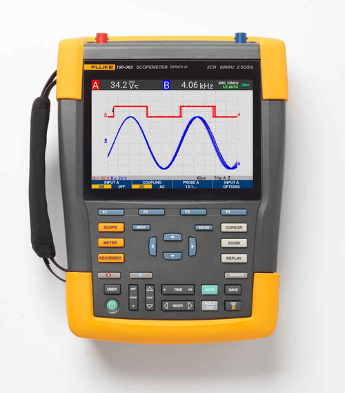 New Fluke 190-062-III 60 MHz, 2-Ch, Handheld ScopeMeter Oscilloscope 5282331 - Product Image