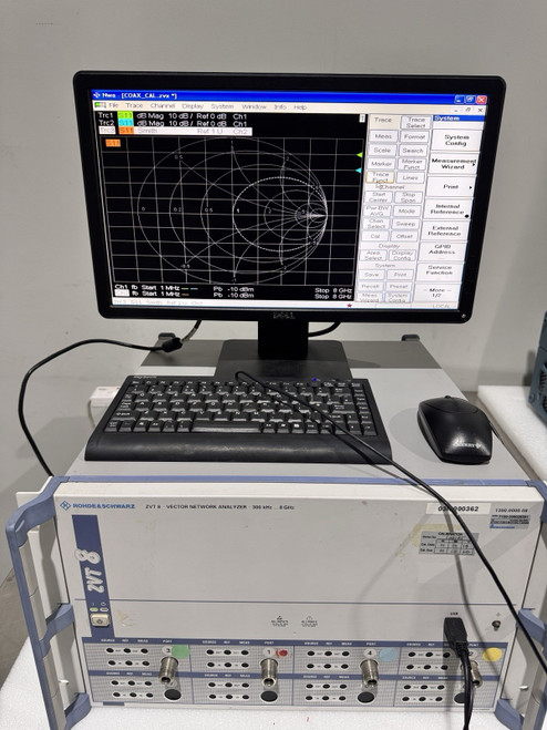 Used RS RohdeSchwarz Vector Network Analyzer ZVT 8 300kHz to 8GHz 1300.0000.08 ZVT8 - Product Image