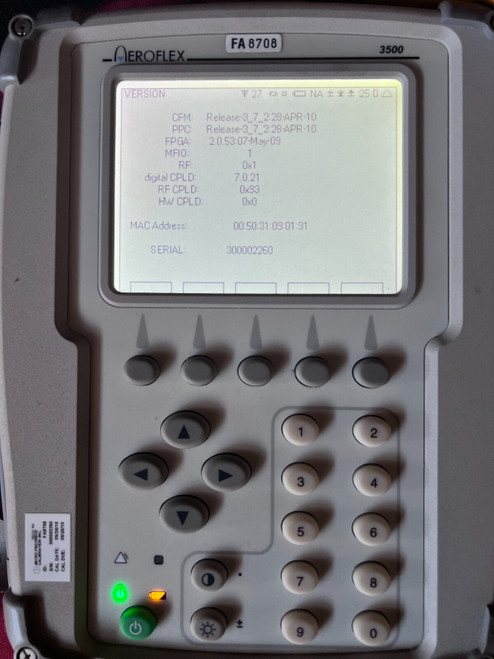 Used Aeroflex 3500A Radio Test Set Kit w Mic, Breakout Box, Cables, Manual - Product Image