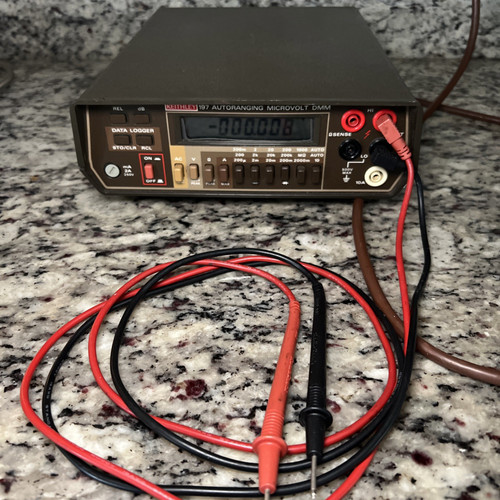 Used Keithley 197 Autoranging Microvolt DMM Digital Multimeter Benchtop WITH LEADS - Product Image