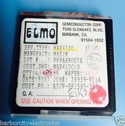 MAX412C MAXIM IC WAFER DIE PACKAGE MAX412C/D 43/units