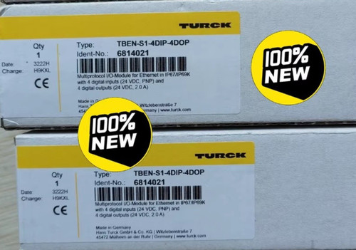 New 1pc New TBEN-S1-4DIP-4DOP Turck 6814021 Module - Product Image