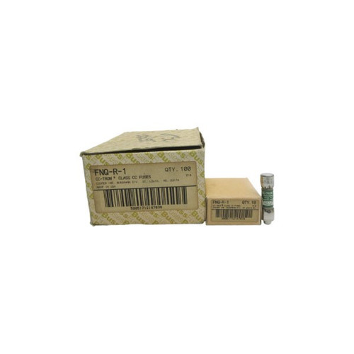New BUSSMANN FNQ-R-1 600VAC 1A PKG OF 100 BROWN NSMP knox500133228-FNQ-R-1 - Product Image