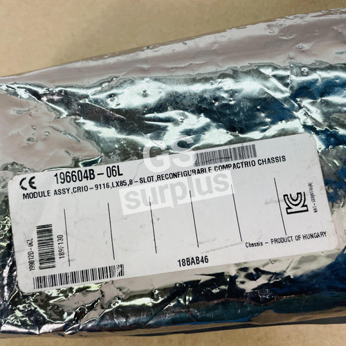 New TIOL INSTRUMENTS CRIO 9116  196604B 06L New No Box Surplus - Product Image