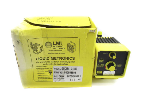 New LMI MILTON ROY CEC131-318N3 115VAC 4.00A NSMP knox090043813-CEC131-318N3 - Product Image