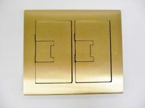 Carlon E9762Br Brass Two Gang Rectangular Floor Box Receptacle Cover