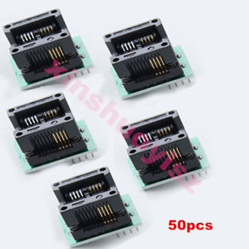 [50x] SO8 SOP8 to DIP8 Programmer adapter Socket Converter for Wide 200mil