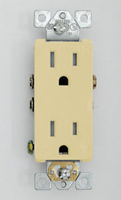 100/Pk Decorator Tamper Proof Receptacles 15A Tr Safety Outlet 61501-Tr-Ivory