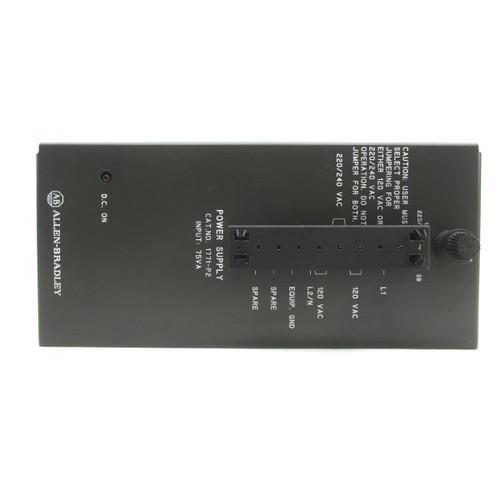 New ALLEN BRADLEY 1771-P2 SER. D 120220VAC 10.5A REV. E01 NSNP QC30014318-1771-P2 - Product Image