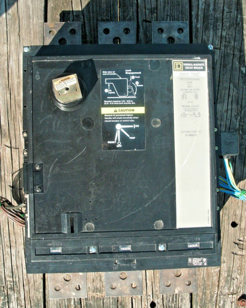 New SQUARE D PHF361600A680 CIRCUIT BREAKER 1600 A 3 P 600 VAC NO HANDLE 12-718012-54 - Product Image