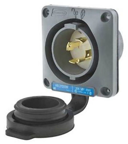 Hubbell Wiring Device-Kellems Hbl2725Sw Inlet,Twist Lock,30 A,L15-30